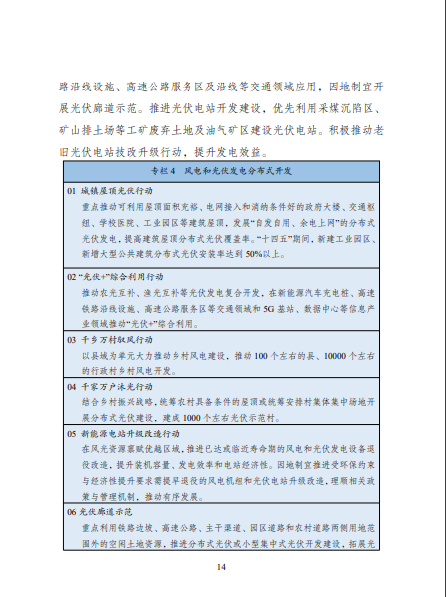 發(fā)改委、能源局等九部委聯(lián)合印發(fā)發(fā)布“十四五”可再生能源規(guī)劃！