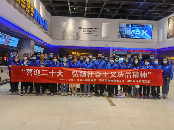 烏海供電公司多家黨支部聯(lián)合開展“喜迎二十大，弘揚社會主義法治精神”主題觀影活動