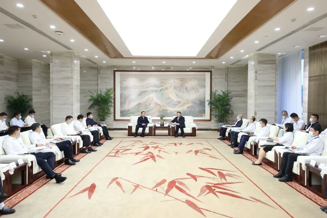 國家電網公司董事長、黨組書辛保安與東方電氣集團董事長俞培根、總經理徐鵬會談