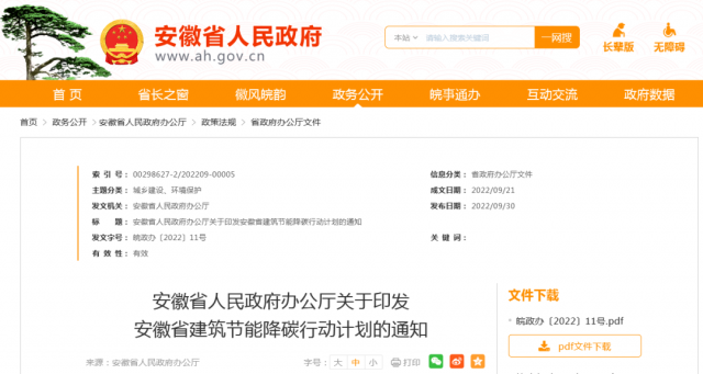 安徽：到2025年，全省新建公共建筑、廠房屋頂光伏覆蓋率達(dá)到50%