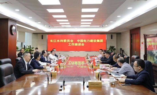中國電建黨委書記、董事長丁焰章與長江水利委員會黨組書記、主任劉冬順會談