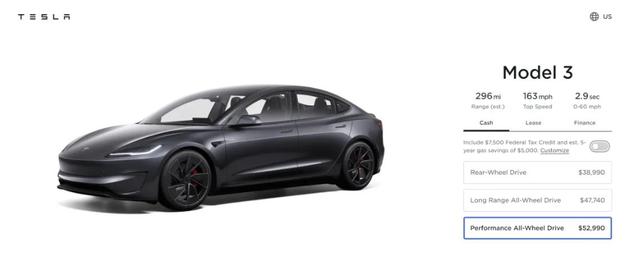 新款Model 3發(fā)布，約38萬元!特斯拉最新“成績單”公布!