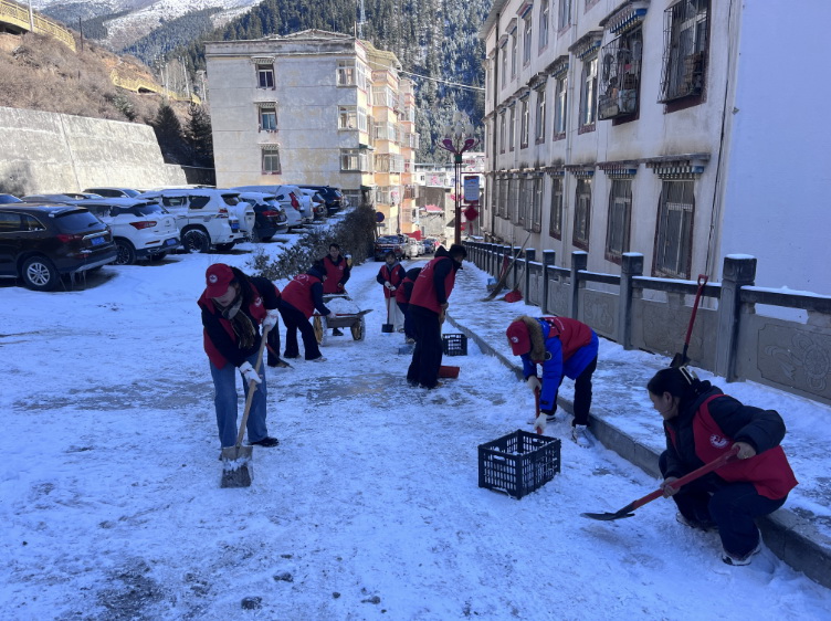 挺膺擔當志愿服務，清冰除雪保障安全
